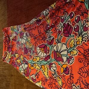 Tropical floral maxi skirt